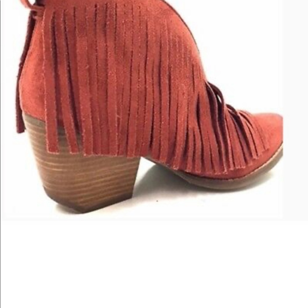 Coconuts By Matisse Fringe Booties Rust - image 4
